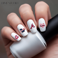 Image 1 of ATLANTA BRAVES BASEBALL NAIL DECALS