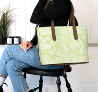 Image 1 of Vegan Leather Tote - Fresh Squeezed