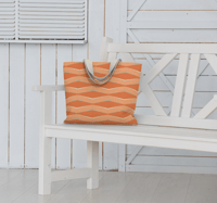 Image 2 of Market Tote - Chevron