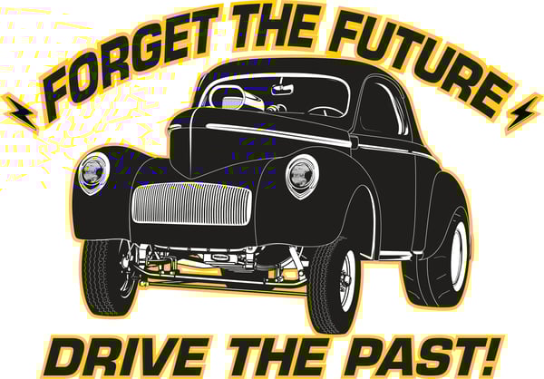 Image of Grey T-Shirt Forget The Future - Drive The Past