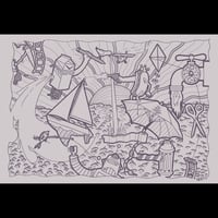 Image 2 of 'Sunrise' print (grey)