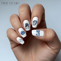 Image 1 of INDIANAPOLIS COLTS FOOTBALL NAIL DECALS 