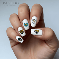 Image 1 of JACKSONVILLE JAGUARS FOOTBALL NAIL DECALS 