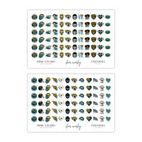 Image 2 of JACKSONVILLE JAGUARS FOOTBALL NAIL DECALS 