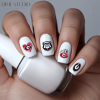 Image 1 of UGA BULLDOGS NAIL DECALS