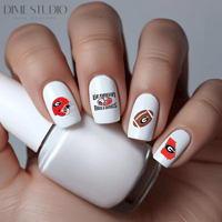 Image 2 of UGA BULLDOGS NAIL DECALS