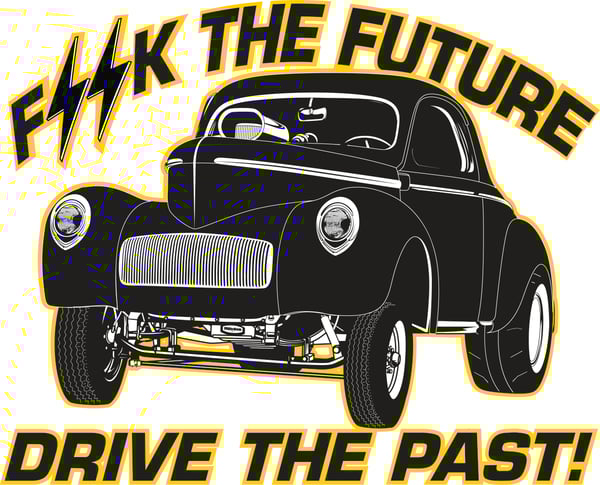 Image of Grey T-Shirt F**K the Future Drive the past