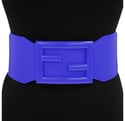 COLOR METAL F BUCKLE ELASTIC BELT