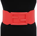 COLOR METAL F BUCKLE ELASTIC BELT