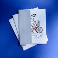 Image 3 of Bonjour! Letterpress Greeting Card (Blank)