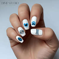 Image 1 of CAROLINA PANTHERS FOOTBALL NAIL DECALS 