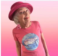 Image 1 of Hot Pink Women’s Cut OUTTATHINAIR Logo T-shirt