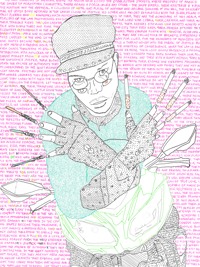 Snipe Biker (Eight of Wands) print
