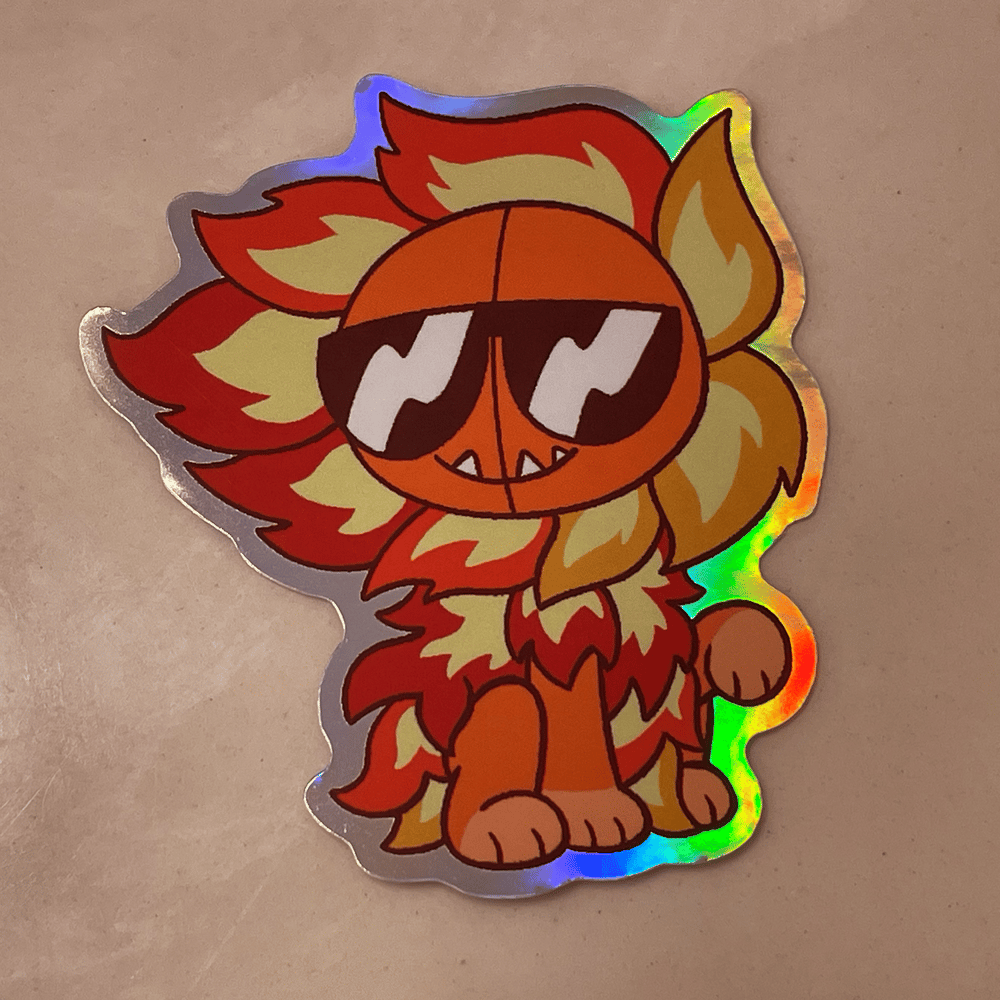 Image of Flamaby (Flaming Yarnaby) Sticker