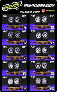 Image 1 of  RESIN STAGGERED WHEELS  (GROUP 1)