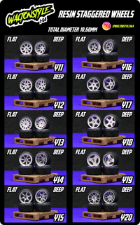 Image 2 of  RESIN STAGGERED WHEELS  (GROUP 1)