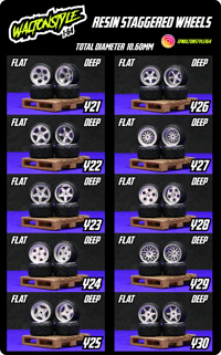 Image 3 of  RESIN STAGGERED WHEELS  (GROUP 1)