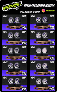 Image 4 of  RESIN STAGGERED WHEELS  (GROUP 1)