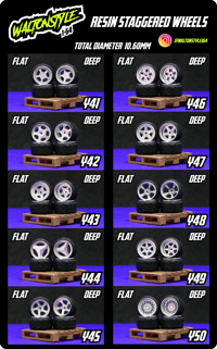 Image 5 of  RESIN STAGGERED WHEELS  (GROUP 1)