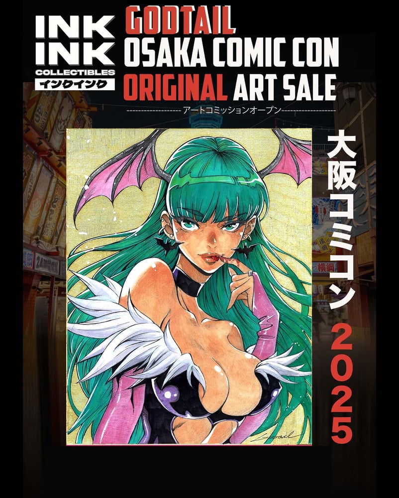 Image of  Original Art : Morrigan Aensland Gold // Thikyo Godtail 