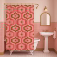 Image 2 of Starlite Pink Cocktail Bar Shower Curtain
