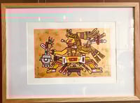 Image 2 of Tonacatecuhtli original painting in oak frame or art print