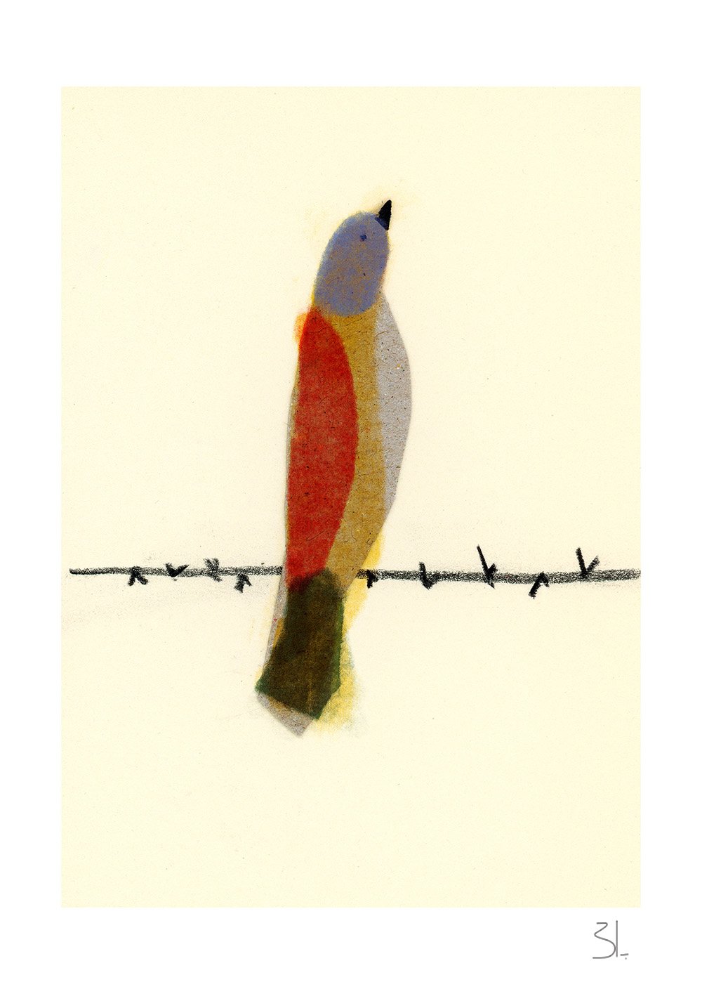 Image of Bird on the Wire Print
