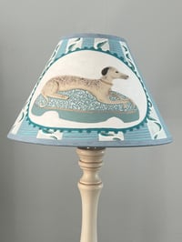 Image 2 of The "Victor" - Hand Painted Fabric Shade for a Table Lamp