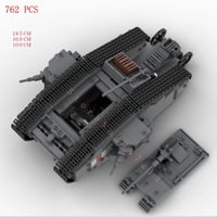 Image 3 of Military WW1 UK Army Equipment Britain MARK 1 Tank War Building Compatible with Lego