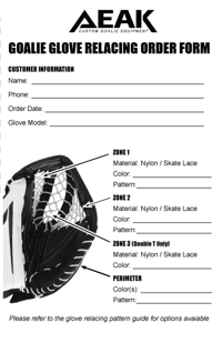 Image 3 of Custom Goalie Glove Pocket Relacing