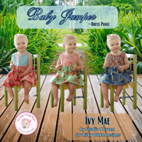 Image 1 of IVY MAE Baby Jumper Dress Panel by Studio T. Green for Riley Blake Designs