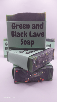 Image 2 of Black green lava soap 