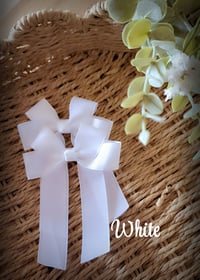 Image 1 of 4" Bows. Black, White, Greys
