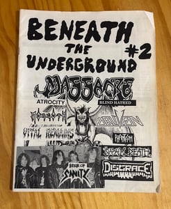 Image of BENEATH THE UNDERGROUND Issue #2 (1991 fanzine)