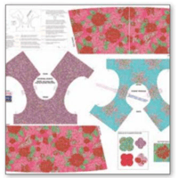 Image 3 of IVY MAE Baby Jumper Dress Panel by Studio T. Green for Riley Blake Designs