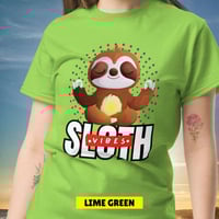 Image 4 of Yoga Sloth Vibes Ceramic Unisex Classic T-shirt