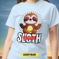 Image 2 of Yoga Sloth Vibes Ceramic Unisex Classic T-shirt