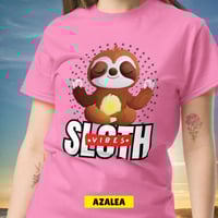 Image 3 of Yoga Sloth Vibes Ceramic Unisex Classic T-shirt