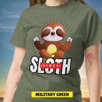 Image 7 of Yoga Sloth Vibes Ceramic Unisex Classic T-shirt