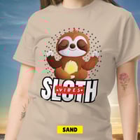 Image 8 of Yoga Sloth Vibes Ceramic Unisex Classic T-shirt