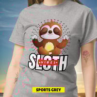 Image 10 of Yoga Sloth Vibes Ceramic Unisex Classic T-shirt