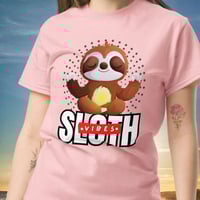 Image 1 of Yoga Sloth Vibes Ceramic Unisex Classic T-shirt