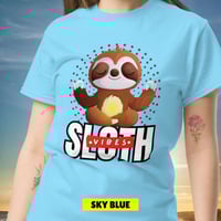 Image 9 of Yoga Sloth Vibes Ceramic Unisex Classic T-shirt