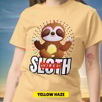 Image 12 of Yoga Sloth Vibes Ceramic Unisex Classic T-shirt