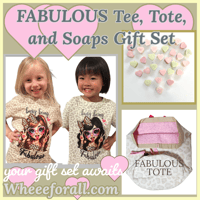 Image 1 of NEW!!! FABULOUS Tee, Tote,  and Soaps Gift Set for Kids Teens Girls Pink and Gold