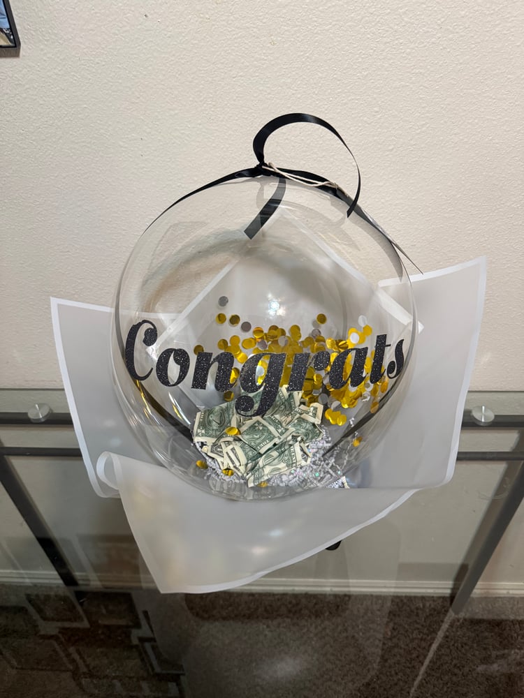Image of Basket Balloon Money
