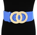 OO COLOR METAL  BUCKLE ELASTIC BELT