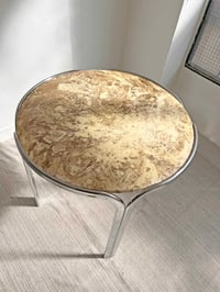 Image 5 of MESA VINTAGE CROMADA CON SOBRE DE MÁRMOL, AÑOS 70