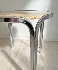 Image 8 of MESA VINTAGE CROMADA CON SOBRE DE MÁRMOL, AÑOS 70