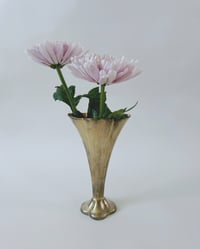 Image 4 of Vintage Brass Pedestal Vase